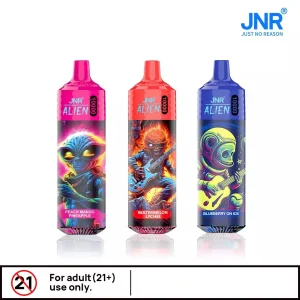 JNR Alien 10K Züge Einweg E Zigarette Wiederaufladbar RGB LED Beleuchtung