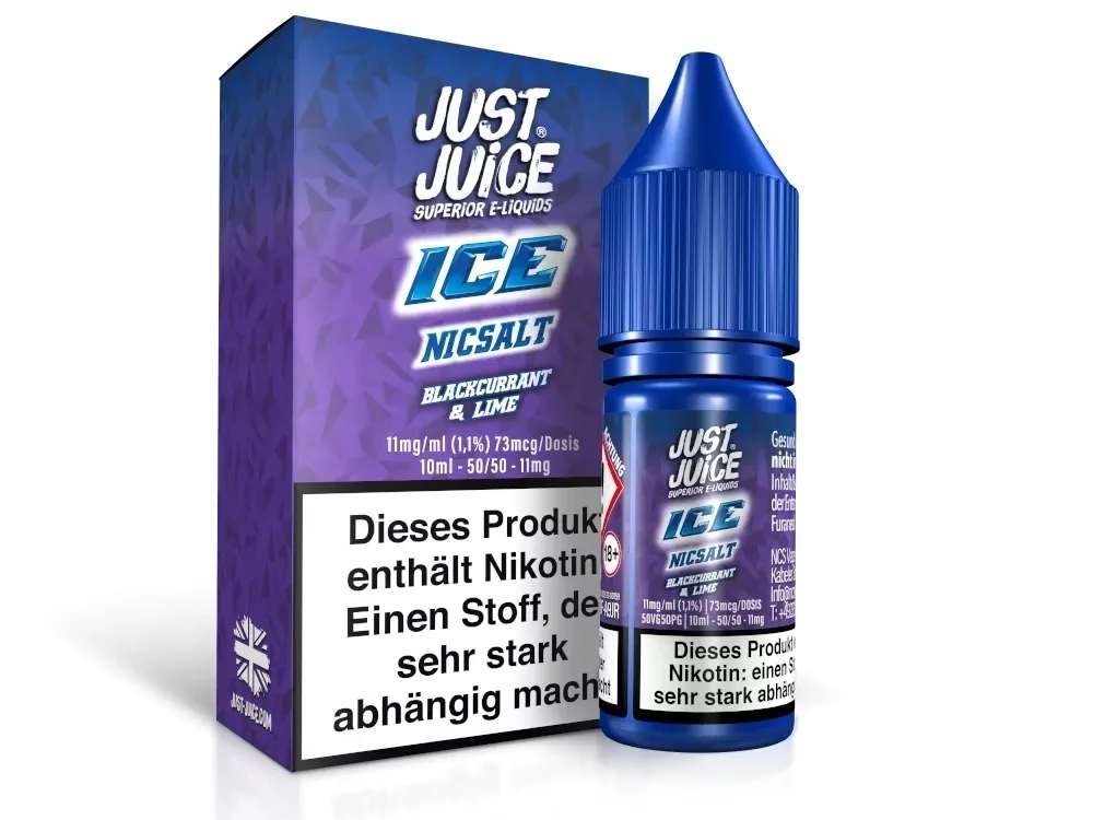 Just Juice – Blackcurrant & Lime Ice – Nikotinsalz Liquid