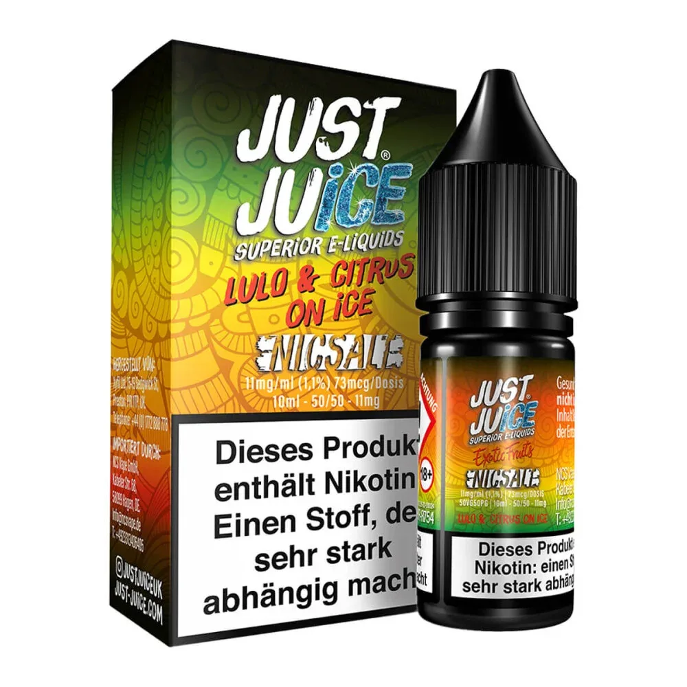Just Juice – Lulo & Citrus on Ice – NicSalt (Nikotinsalzliquid, 10 ml, 50% VG / 50% PG)