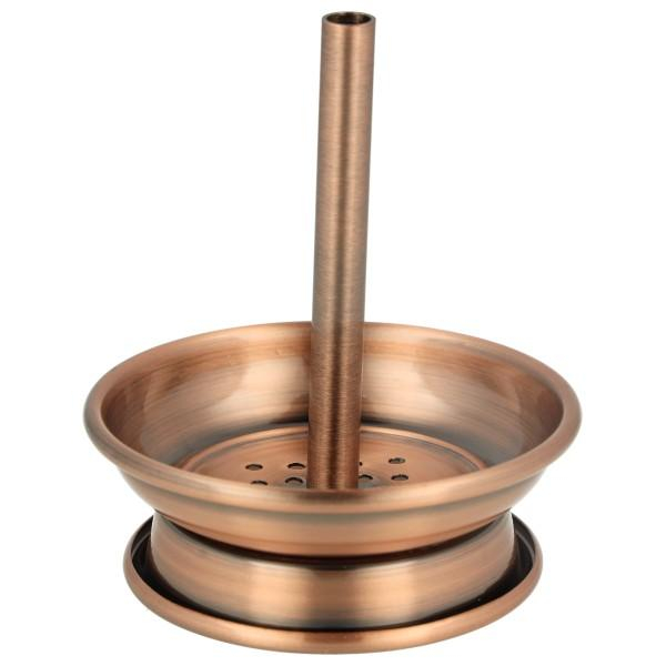 Kaminaufsatz Metall für Shishakopf Kupfer-Gebürstet 6,8cm