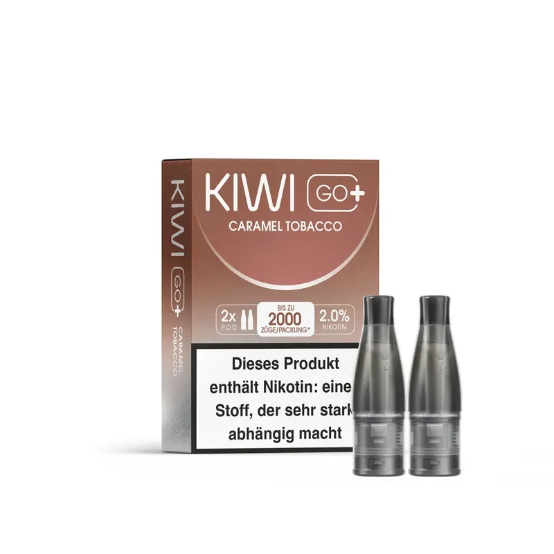 Kiwi Go+ – Prefilled Pods (2 Stück) – 20mg/ml – Caramel Tobacco