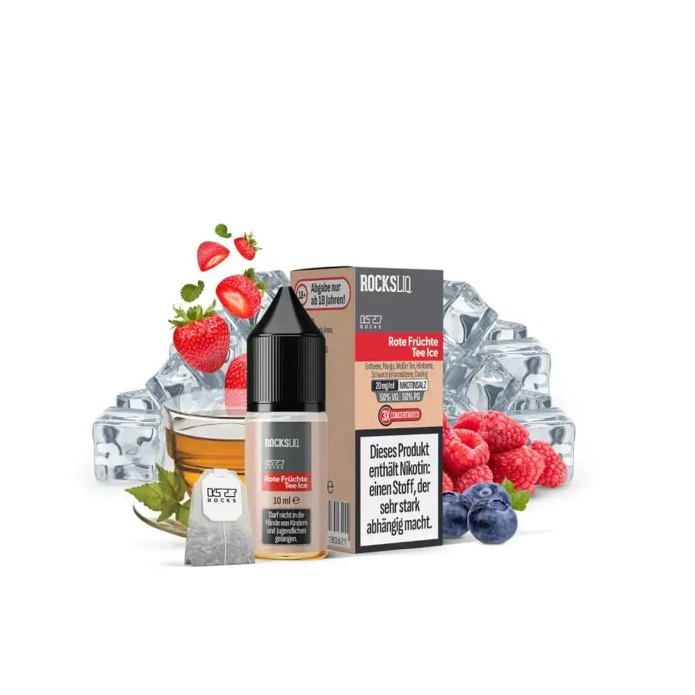KTS Nikotinsalz ROCKSLIQ 10ml – Rote Früchte Tee Ice