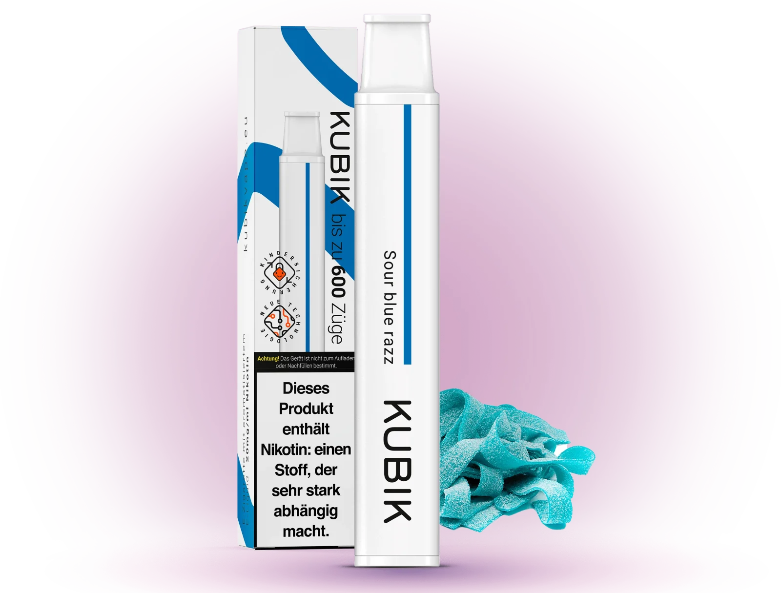 Kubik 600 Sour-Blue-Razz 20mg