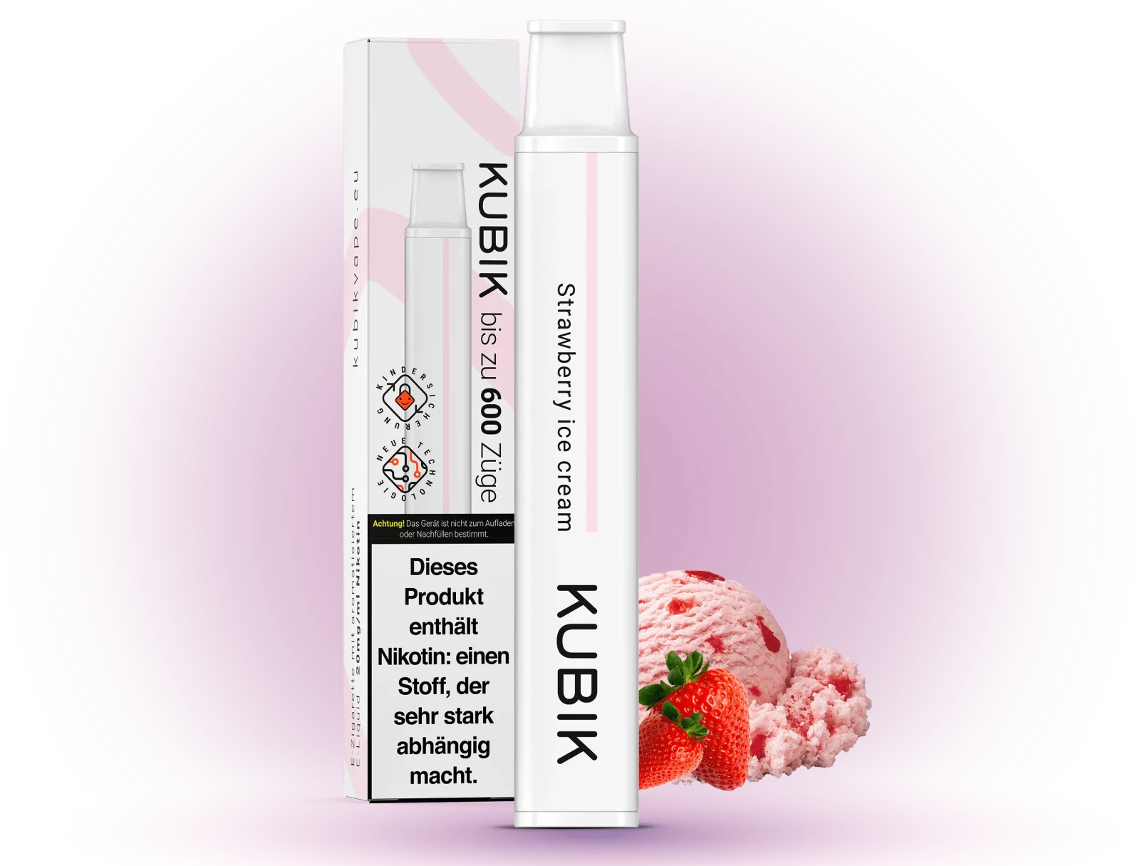 Kubik 600 Strawberry-Ice-Cream 20mg