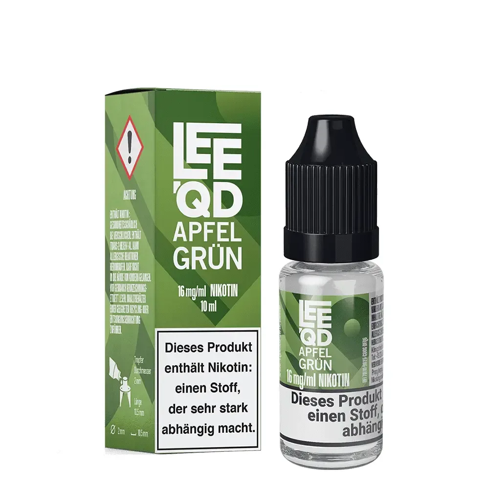 LEEQD – Fruit – Apfel Grün – Liquid (Nikotinliquid, 10 ml, 50% VG / 50% PG)