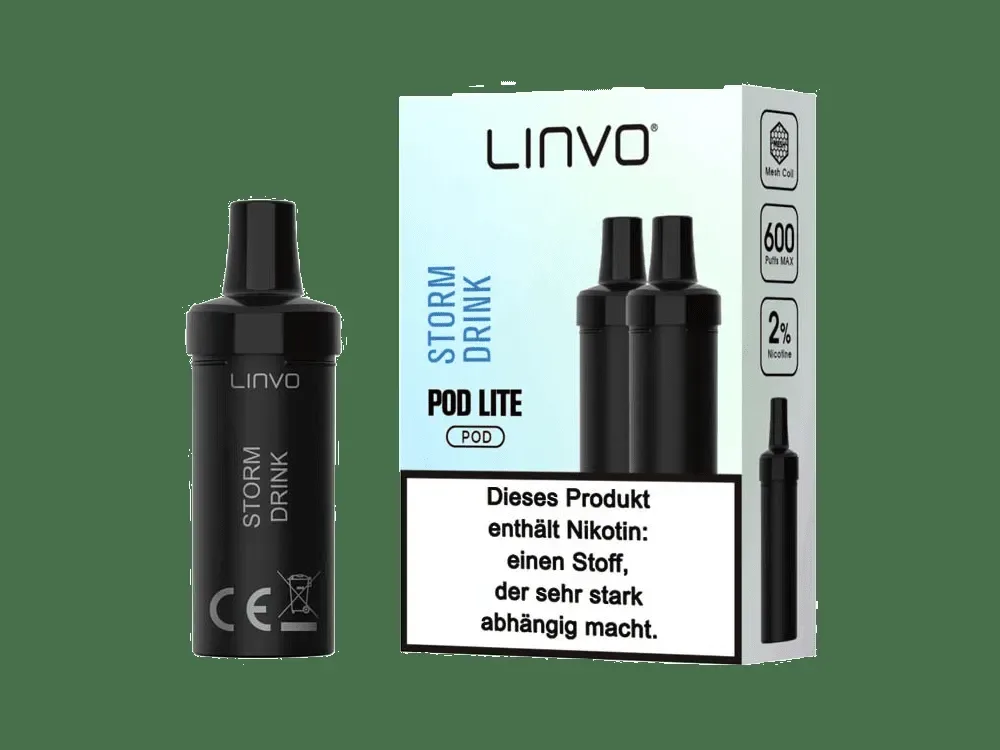Linvo Pod Lite Cartridge – Storm Drink Prefilled Liquid Pod – 2er Pack