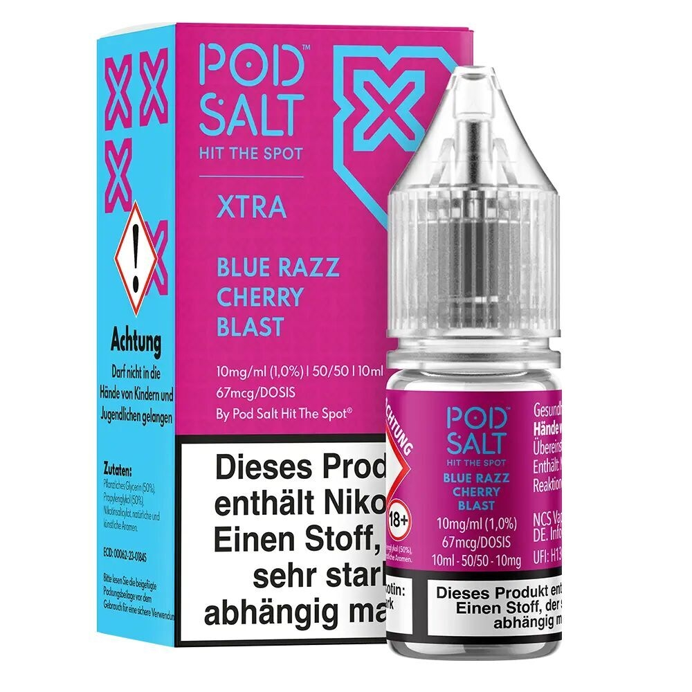 Liquid Blue Razz Cherry Blast – Pod Salt Xtra
