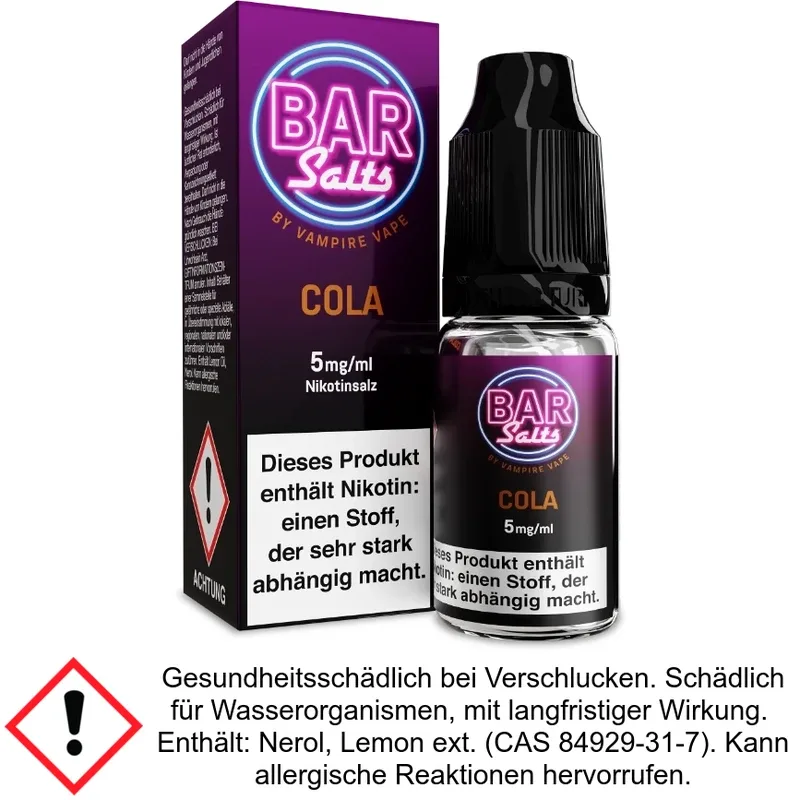 Liquid Cola Bar Salts 5 mg/ml Nikotinsalz – Vampire Vape