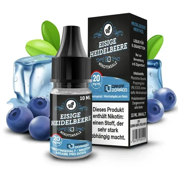 Liquid Eisige Heidelbeere – Dampfdorado Nikotinsalz