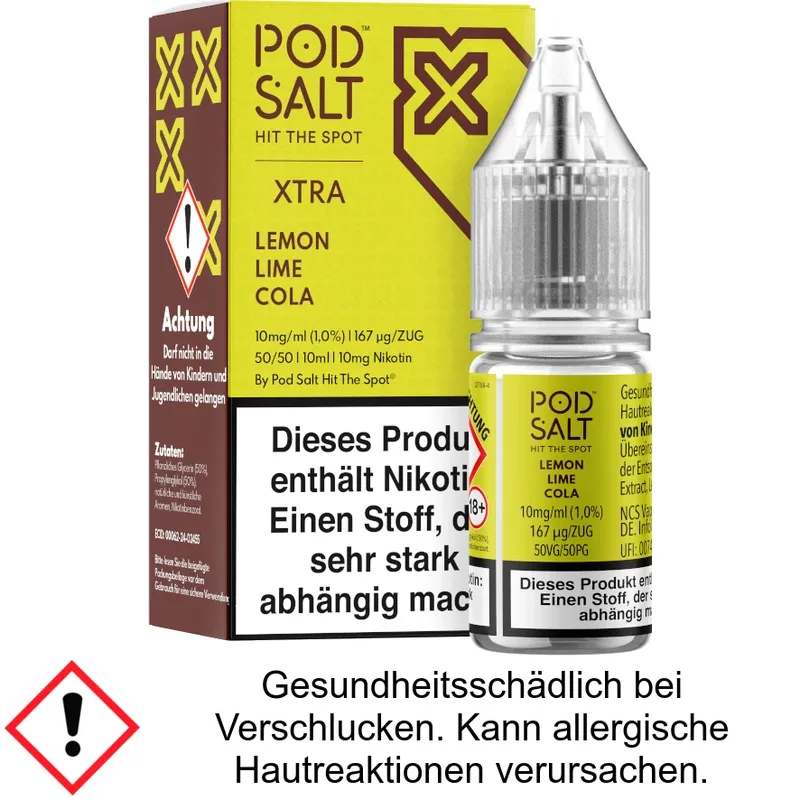 Liquid Lemon Lime Cola 10 mg/ml Nikotinsalz – Pod Salt X