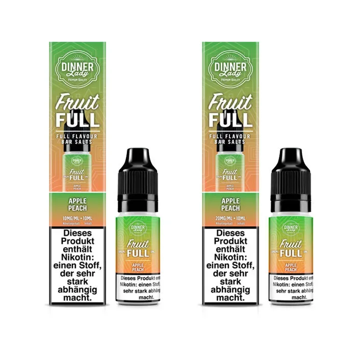 Liquid Nikotinsalz Fruit Full – Apple Peach Dinner Lady 10ml