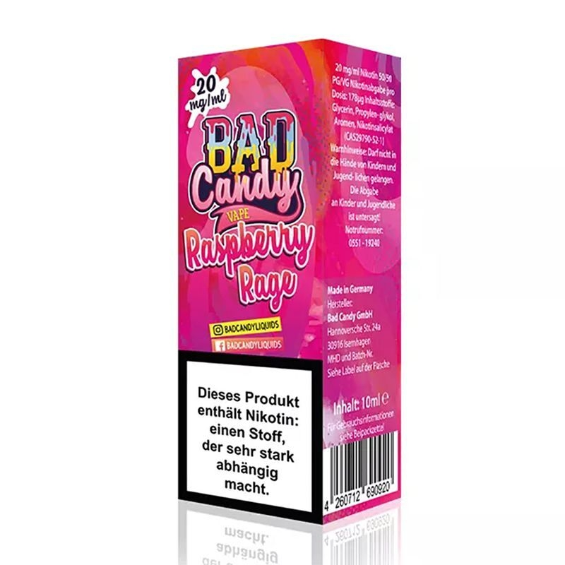 Liquid Raspberry Rage 20mg – Bad Candy