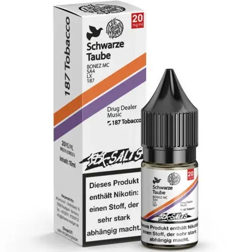 Liquids: 187 Strassenbande Schwarze Taube NicSalt Liquid