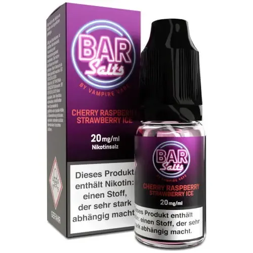 Liquids: Bar Salts Cherry Raspberry Strawberry NicSalt Liquid by Vampire Vape