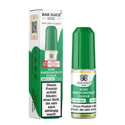 Liquids: Kiwi Passionfruit Guava NicSalt Liquid by Bar Juice 5000