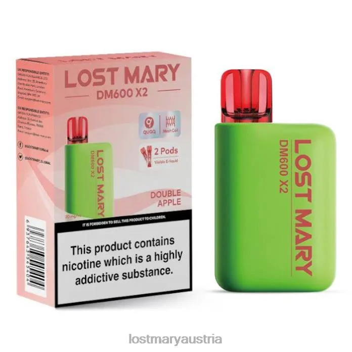 Lost Mary DM600 x2 Einweg-Vaporizer Doppelapfel- Lost Mary Vape 24NB191