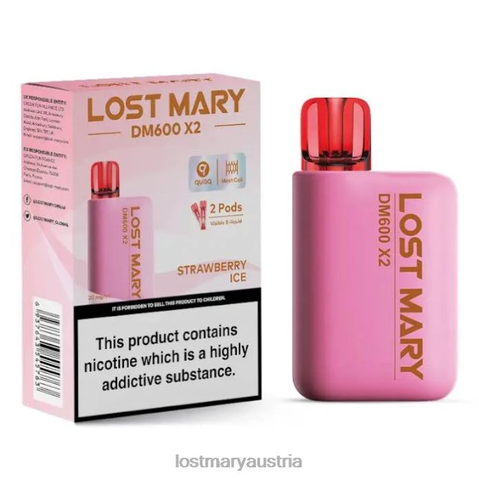Lost Mary DM600 x2 Einweg-Vaporizer Erdbeereis- Lost Mary Vape Einschalten 24NB205