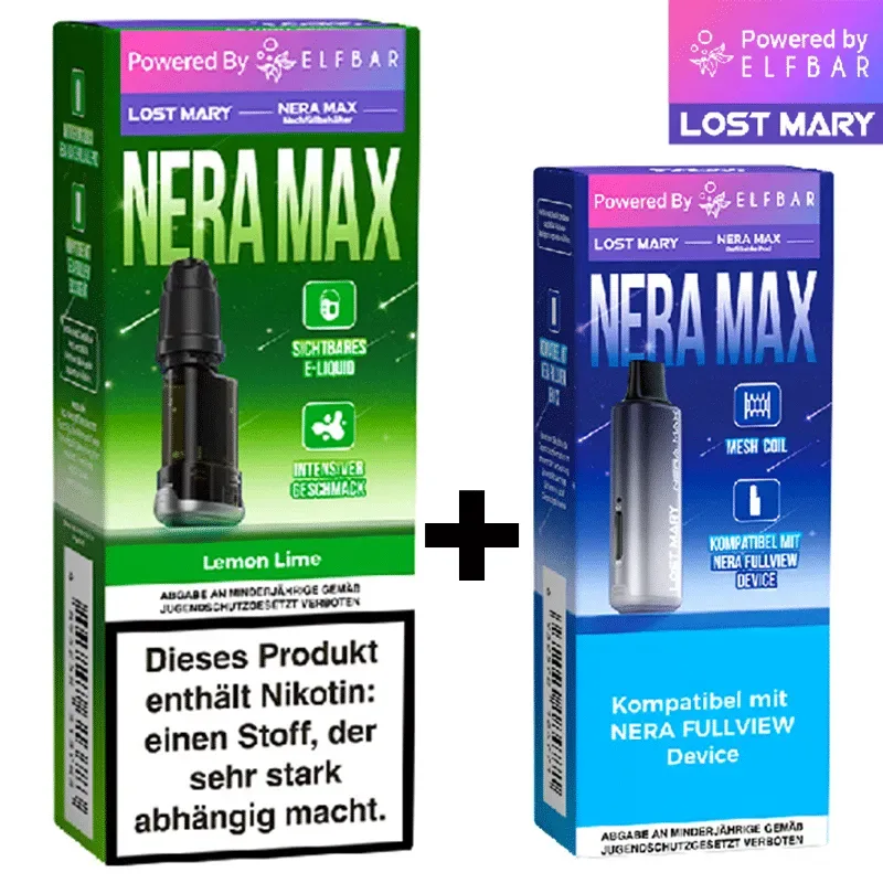 Lost Mary NERA 15K | 10ml Pod + Refill Package | Lemon Lime