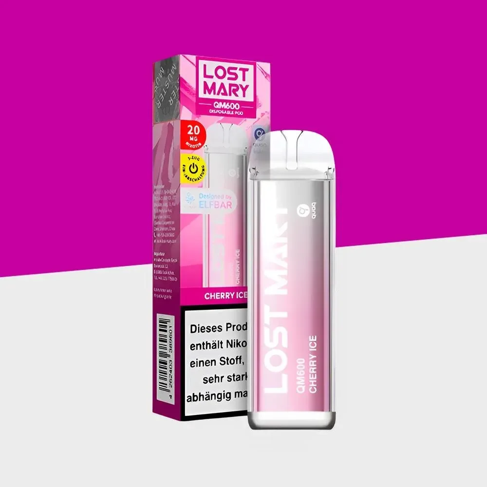 Lost Mary QM600 – Cherry Ice – Einweg Vape
