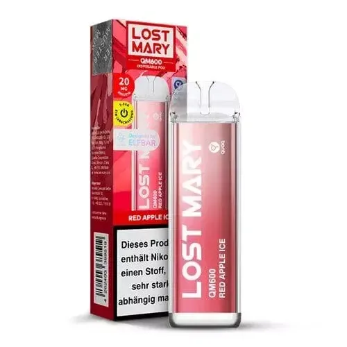 Lost Mary – QM600 Einweg E-Zigarette – Red Apple Ice 20mg/ml