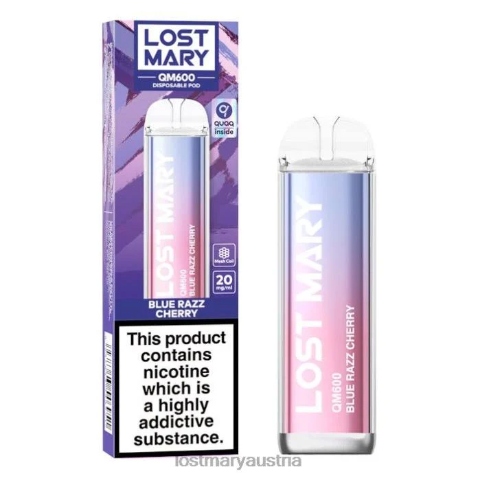 Lost Mary QM600 Einweg-Vaporizer blaue Razz-Kirsche- Lost Mary Vape Züge 24NB156