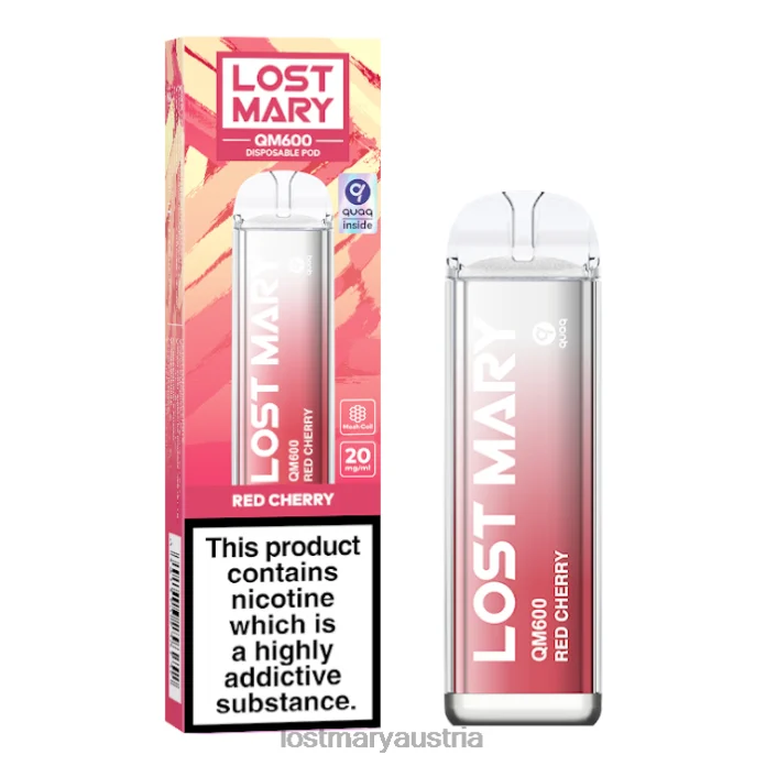 Lost Mary QM600 Einweg-Vaporizer rote Kirsche- Lost Mary Osterreich 24NB162