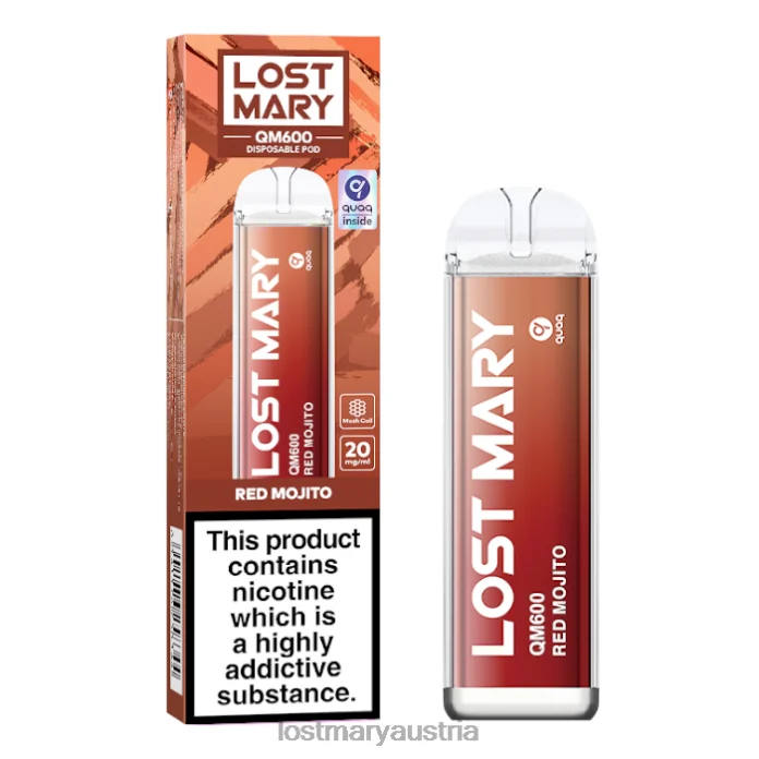 Lost Mary QM600 Einweg-Vaporizer roter Mojito- Lost Mary Vape Preis 24NB164