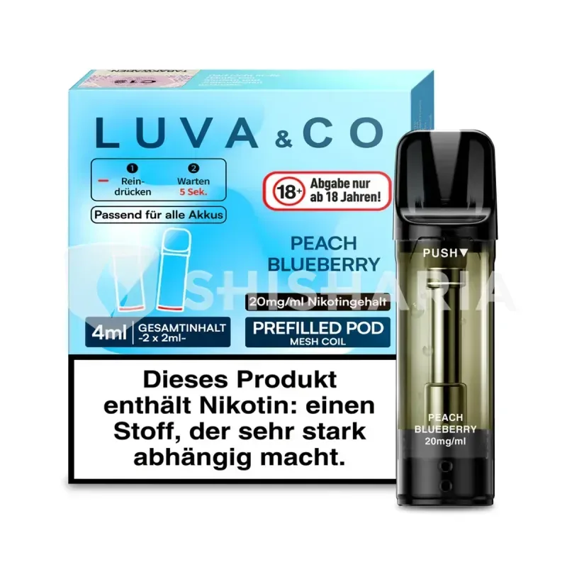 Lovesticks Luva & Co Pods E-Zigarette – Peach Blueberry