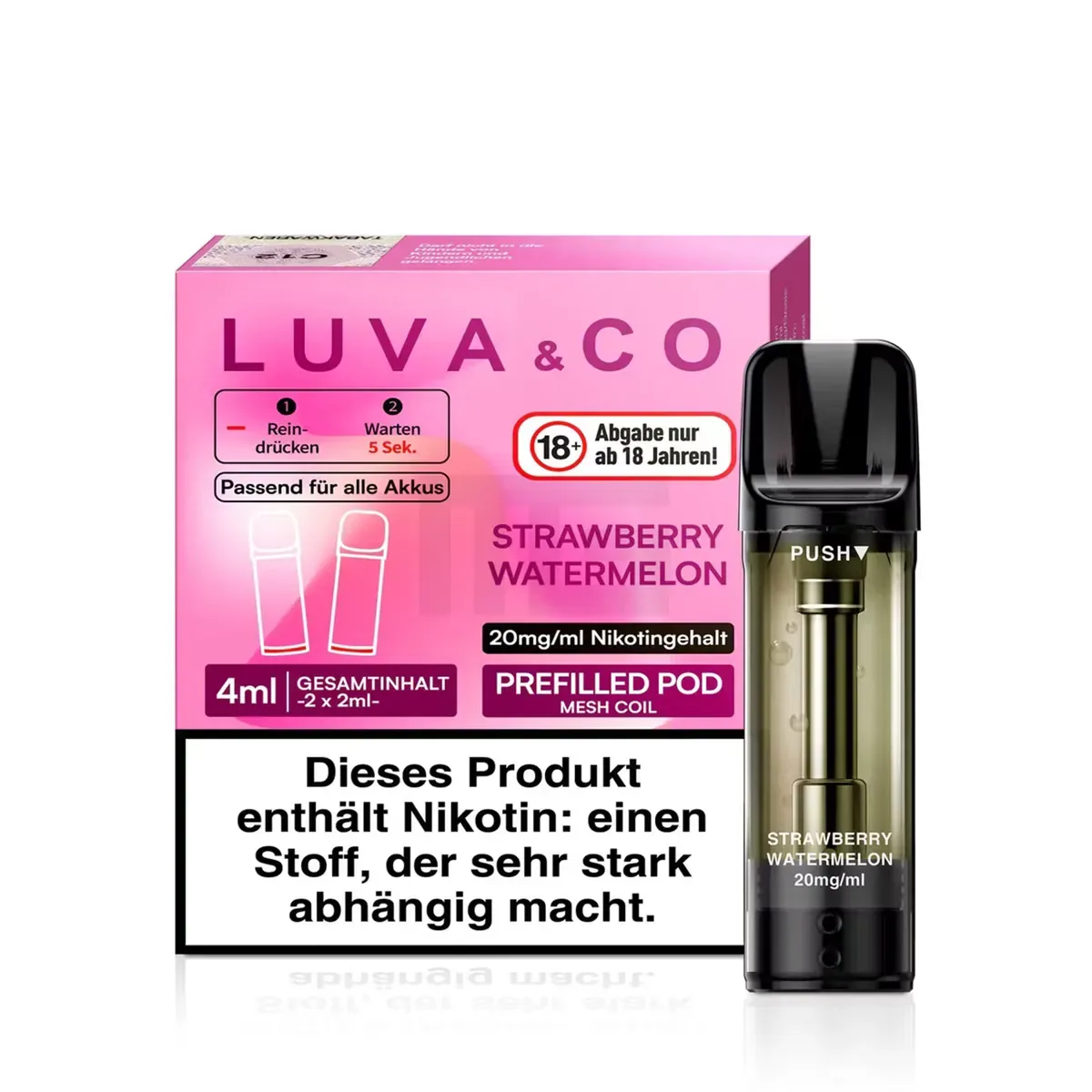 Luva – Prefilled Pod – 20mg – 2er Pack – Strawberry Watermelon