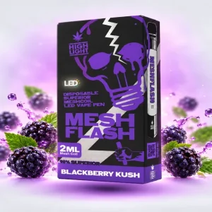 MeshFlash H2 Superior Blend Vape - Blackberry Kush 2ml