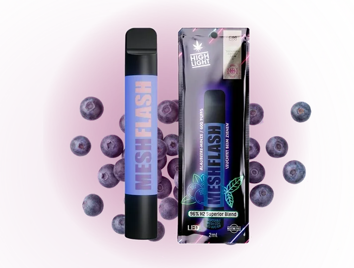 MeshFlash H2 Superior Blend Vape - Blaubeere Minze 2ml - Image 2