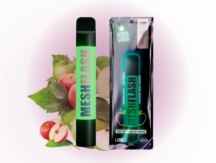 MeshFlash H2 Superior Blend Vape - Doppelapfel 2ml - Image 2