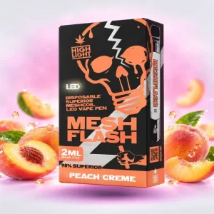 MeshFlash H2 Superior Blend Vape - Peach Creme 2ml