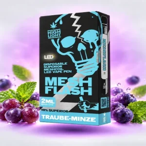 MeshFlash H2 Superior Blend Vape - Traube Minze 2ml