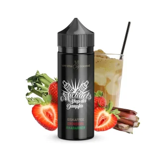 Michael´s Shop der Dampfer – Eiskaffee – Erdbeere – Rhabarber (Longfill, 120 ml, Getränke, Dessert)