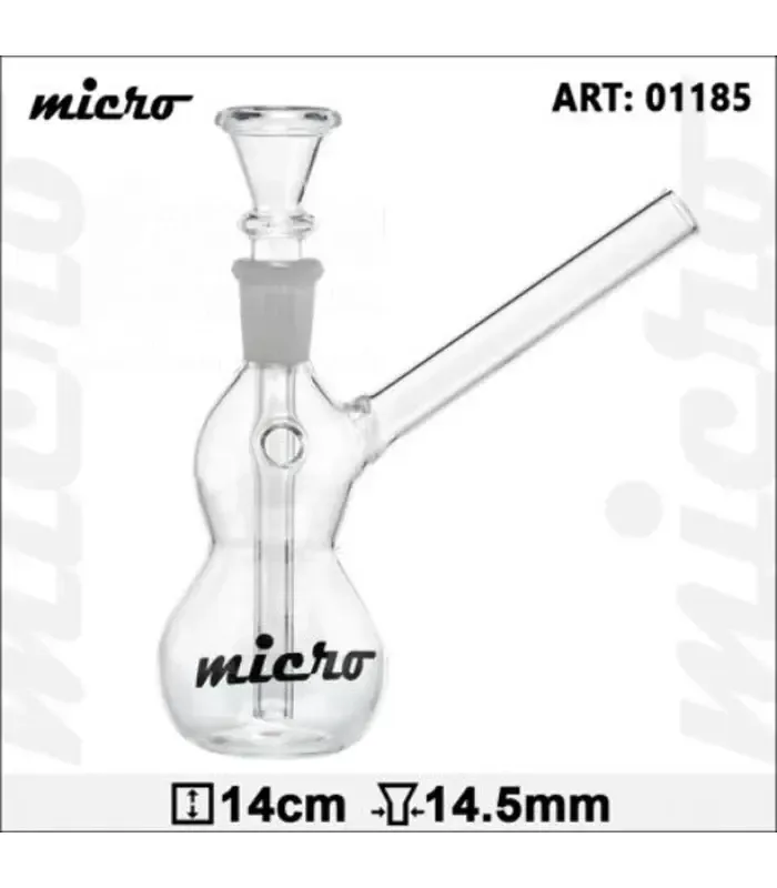 Micro Glass Bong 85 | 14 cm hoch | 14,4 mm Schliff