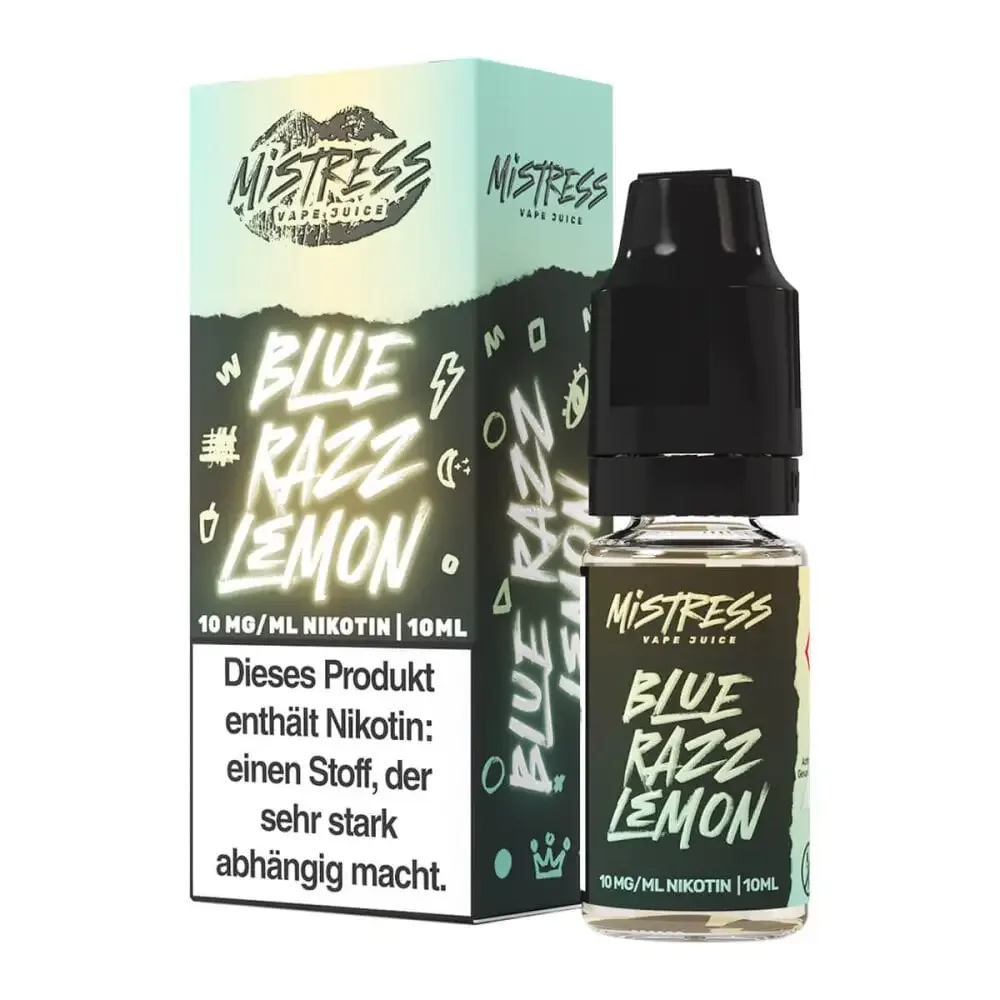 Mistress Vape Juice – Blue Razz Lemon – NicSalt (Nikotinsalzliquid, 10 ml, 50% VG / 50% PG)