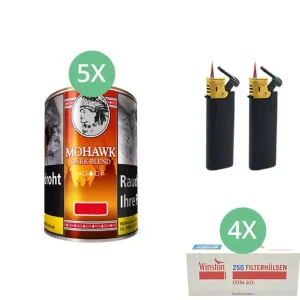 Mohawk Dark Blend 5 x 115g mit 1000 Extra Size Hülsen