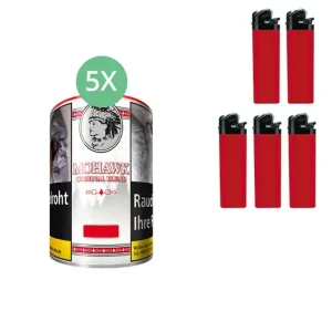 Mohawk Original Blend 5 x 115g mit Feuerzeugen