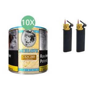 Mohawk Origins 10 x 70g mit Sturmfeuerzeugen
