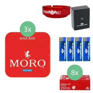 Moro Tabak 3 x 245 g mit 2000 Special Size Hülsen