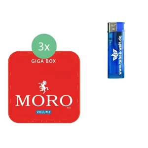 Moro Tabak 3 x 245 g mit Feuerzeug