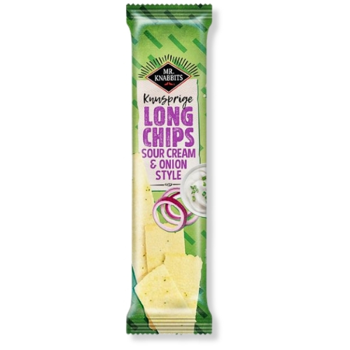 Mr. Knabbits Long Chips Sour Cream & Onion Style 75g