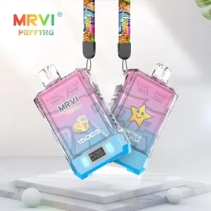MRVI Puffing 15K Züge Einweg E Zigarette Dual Mesh Digital Display