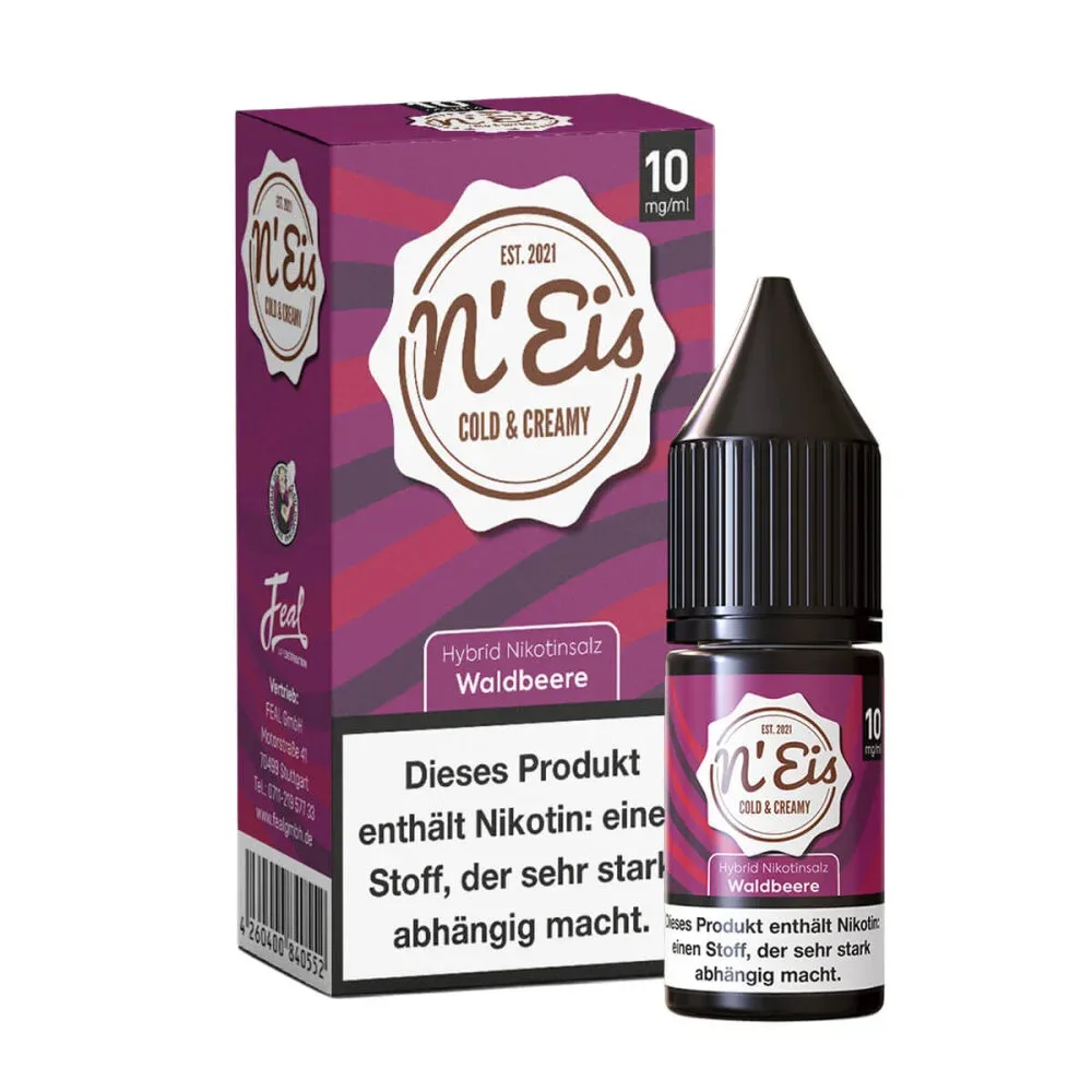 n’Eis – Waldbeere – Hybridliquid (Hybridliquid, 10 ml, 50% VG / 50% PG)