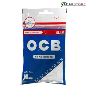 OCB Slim Filter | Mit Klebestreifen | Blau Rot | 1,30 Euro