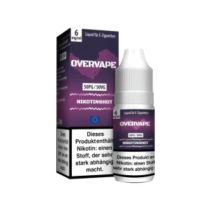 Overvape – 10 ml Nikotin Shot 50PG/50VG 6 mg/ml
