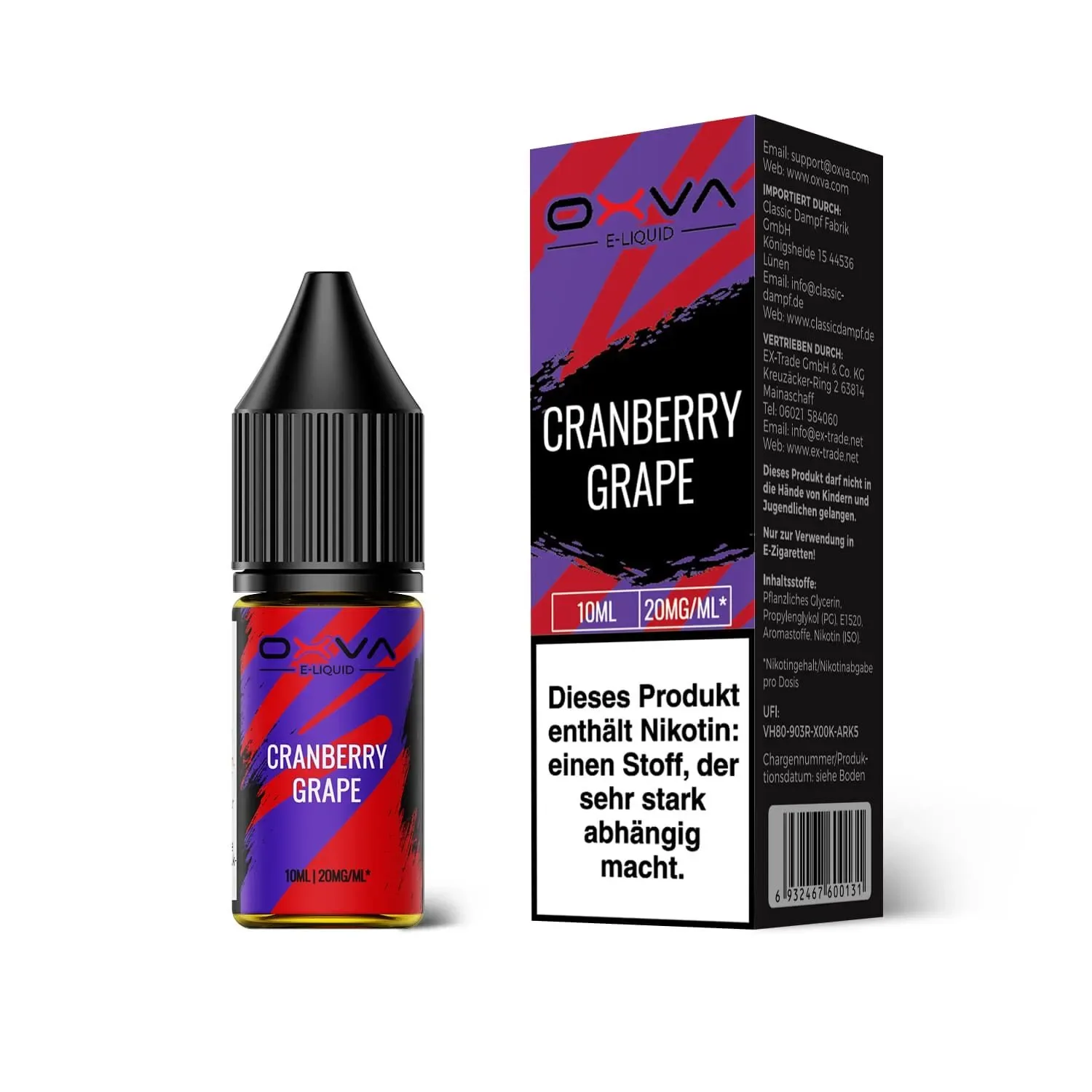 Oxva E – Liquid Nikotinsalz Cranberry Grape Liquid