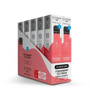 [Paket] 10 x ELFBAR 600 Strawberry Ice Cream Nikotinfrei