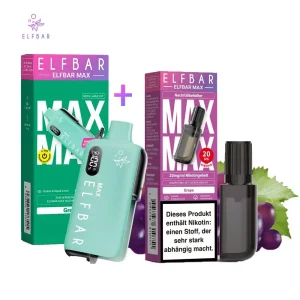 [Paket] ELFBAR MAX Green Kit + Pod Grape